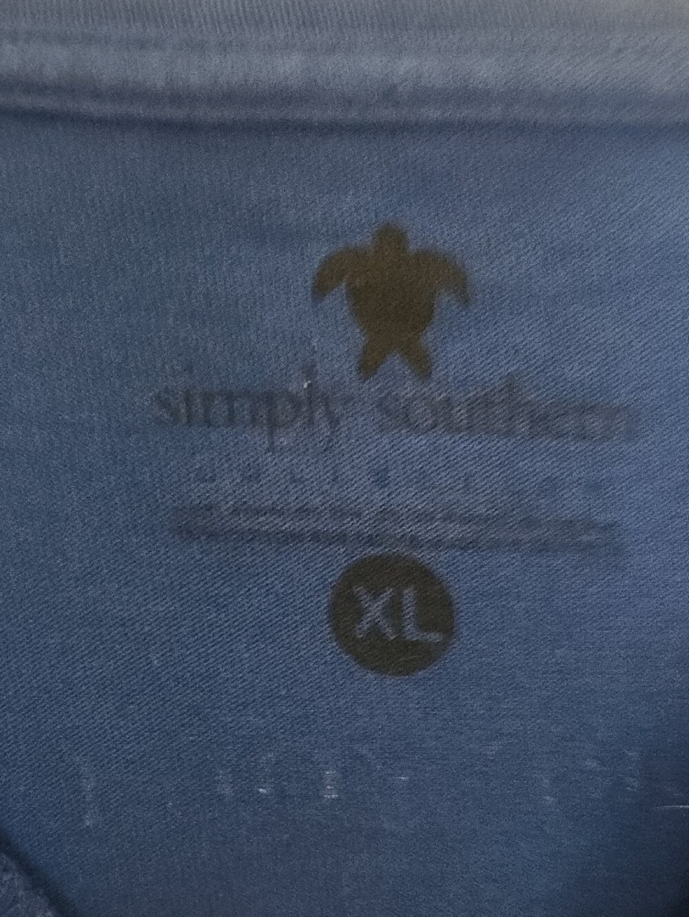 Simply Southern Royal Blue Long Sleeve Shirt with Pink Bow Logo - Picture 2 of 3